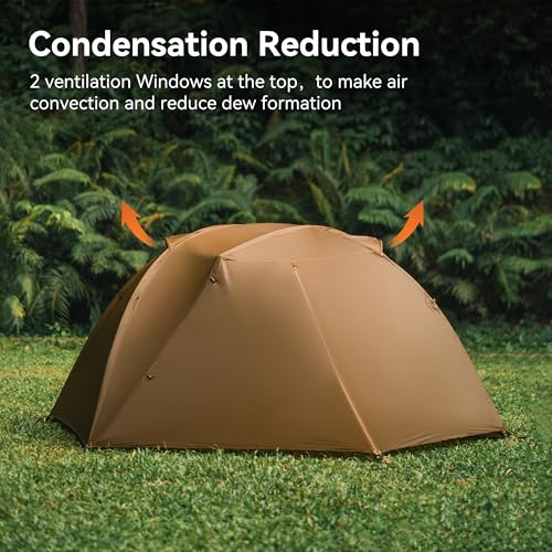 Carpa para camping para 2 personas, tipo domo, ligera y resistente miniatura 6