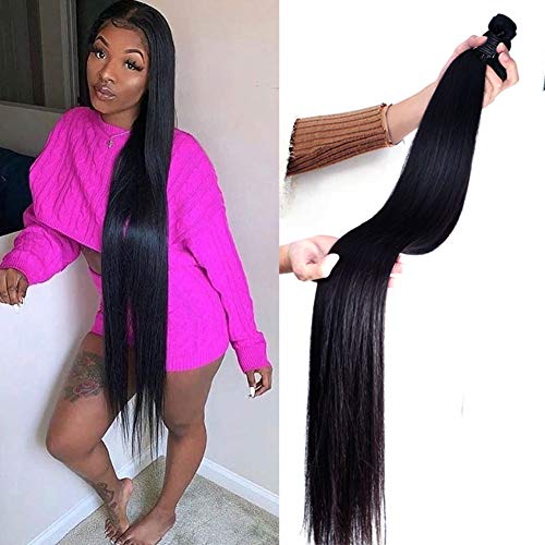 10A Straight Human Hair 1 Bundles 24 Inch 100% Unprocessed Brazilian Virgin Straight Hair (24)