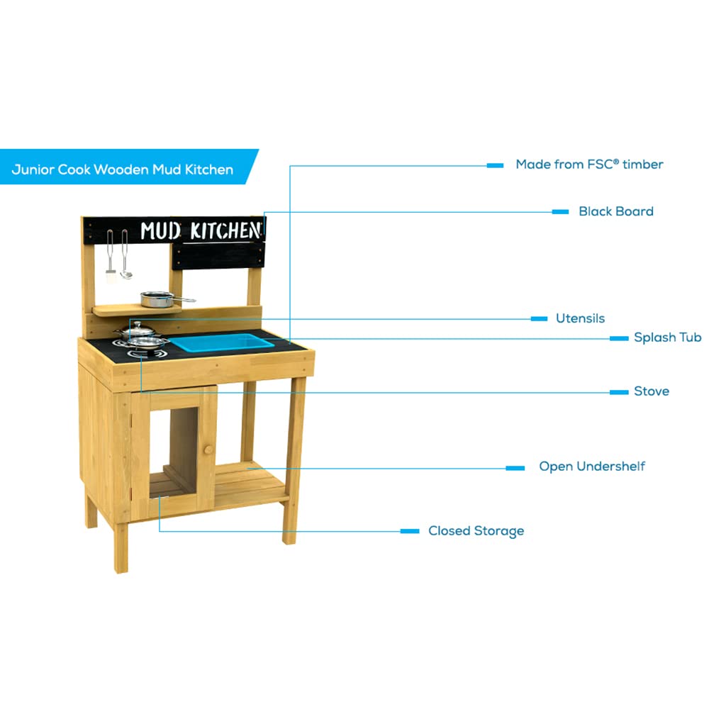 TP Toys, Junior Cook Mud Kitchen Outdoor Kids Kitchen Playset