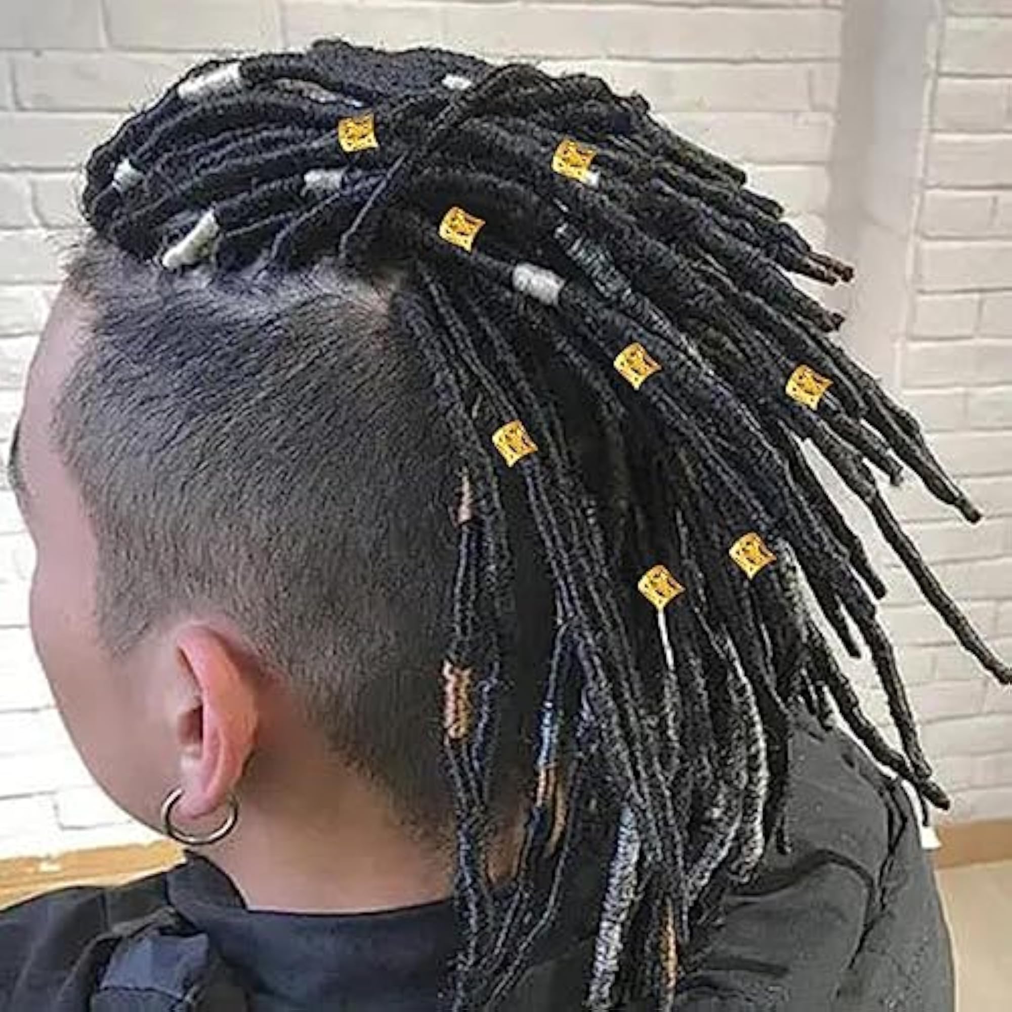 Gold Dreadlocks Beads Decorations Pendants for Hair Accessories
