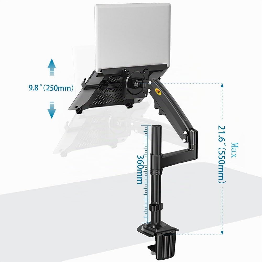 NB North Bayou Support Ordinateur Portable 13-17 Pouces, Support Ecran PC 17-32 Pouces, Laptop Stand Charge Maximale de 9 kg VESA 75/100 mm H100-FP (Noir)