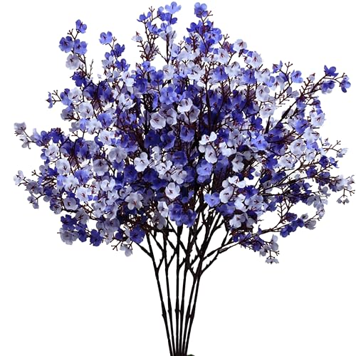 Image of Mandy's 6 Bundles Artificial Shades of Blue Baby's Breath Flowers