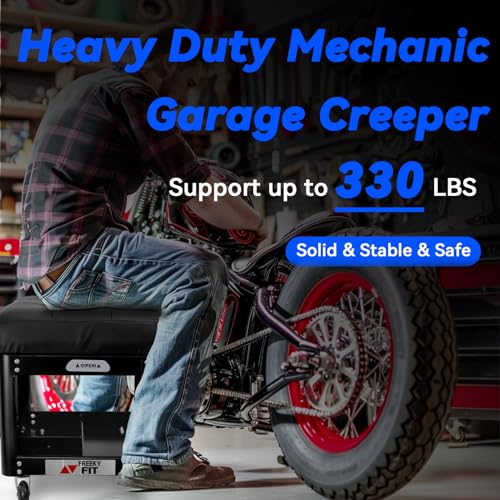 Bundle-Yellow Shop Stool and Black Creeper Seat