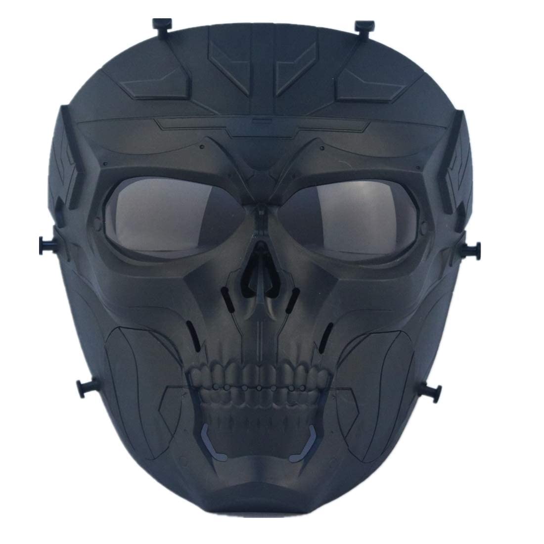 Maschera Softair Tattica Faccia piena Maschera di Paintball Maschere cranio protettive Full Face con PC Lens Occhiali per Cs BBs Gioco Halloween Cosplay