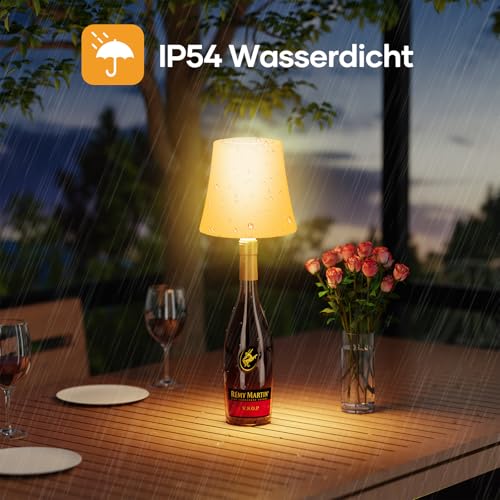 Suright Flaschenlampe Aufsatz LED Aufladbar mit 3 Farbmodi+RGB – Ansicht 5