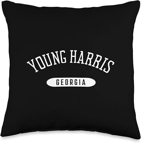 Shirt Classic Style Young Harris Georgia Throw Pillow, 16x16, Multicolor