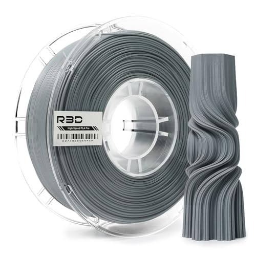 R3D PLA Pro Gray High Speed Filament 1.75mm 1KG, 3D Printer Filament for 30-600 mm/s High-Speed Printing, Dimensional Ac