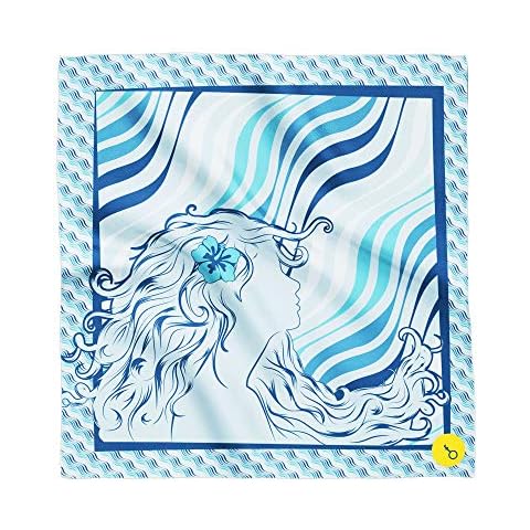Hair Flair Silk Hair Scarf (blue) Cover