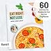 Produktbild Kochbuch EAT RIGHT NOT LESS Band 1: Gesunde, schnelle & einfache Rezepte I ausgewogene Ernährung mit ganz normalen Zutaten I 60 Rezepte inkl. Kalorienangaben & Ernährungsplan für 2 Tage zum Abnehmen