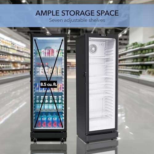 Image of Whynter Commercial Beverage Merchandiser Refrigerator, 8.5 Cu Ft, CDM-850BW