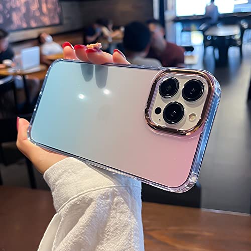 Coque iPhone 13 Pro Max violet dégradé claire paillettes souple FU