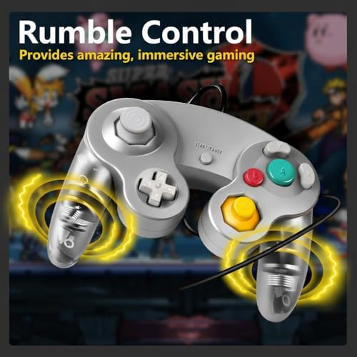 Image of FIOTOK Gamecube Controller,Wired Controller for Wii & Gamecube (Sliver)