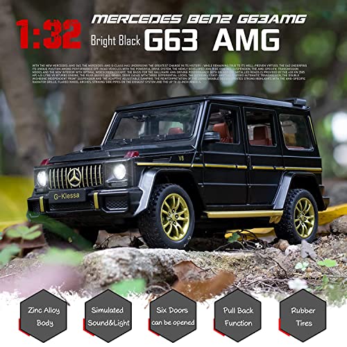 Image of VARIYA ENTERPRISE Metal Pull Back Diecast Car 1:32 Mercedes Amg G63 Pull Back Car Model With Sound Light Boys Gifts Toys For Kids?Pack Of 1?, Multicolor