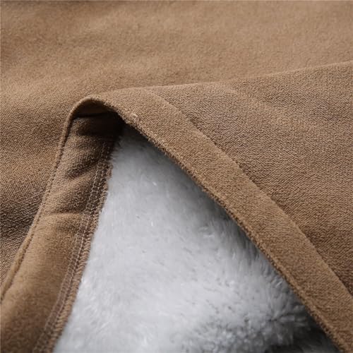 Fleece Jacket Women Horn Button Hooded Coats Casual Sherpa Hoodies Long Sleeve Fuzzy Winter Jackets With Pockets3