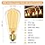 Owilukie E26 LED Bulb 6W Equivalent Edison Light Bulbs 60 watt, ST64 Vintage Edison Bulbs, Warm White 2200K Amber, Dimmable ST21 LED Light Bulb, AC120V, 400lm, CRI90, Pack of 2