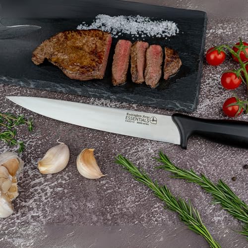 Rockingham Forge Range 20cm Carving Knife - Lightweight Sharp Stainless Steel Kitchen Knives with Black Handle - Image 3