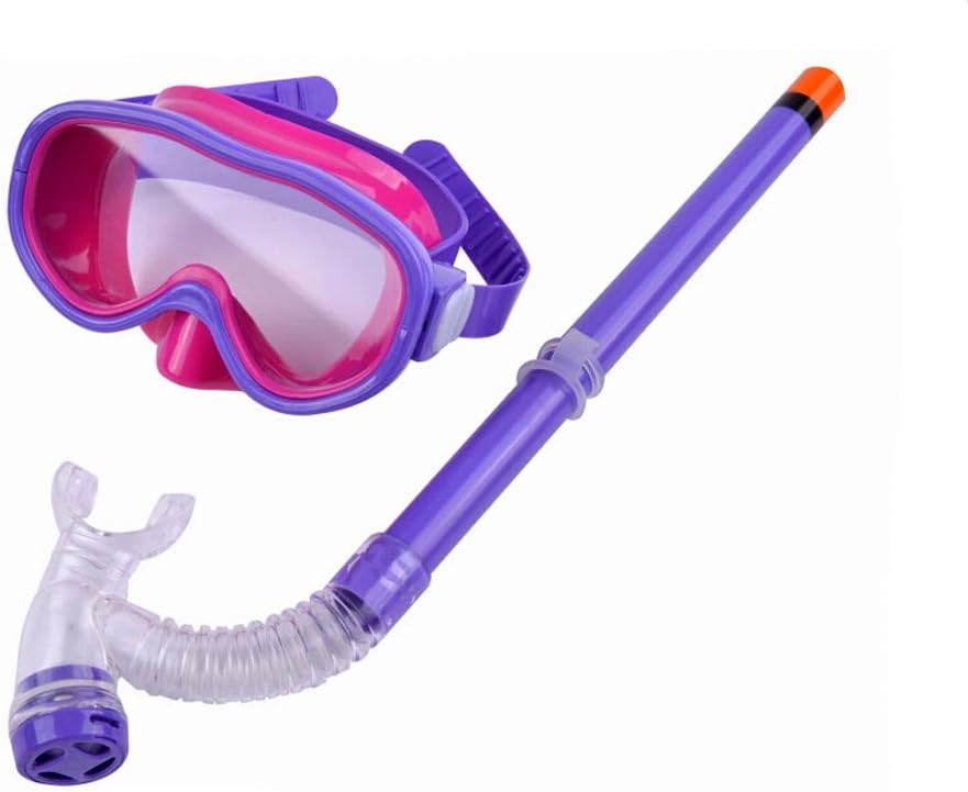 Anti-fog Kid Swimming Studying Goggles with Snorlel (For Age 2-13) (Purple)