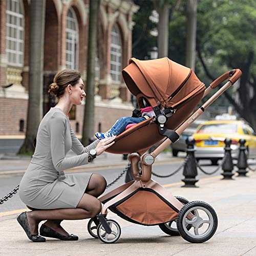 Baby Stroller in 2020,Hot Mom Baby Carriage with Adjustable Seat Height Angle and Four-Wheel Shock Absorption,Reversible,High Landscape and Fashional Pram,Coffer F22