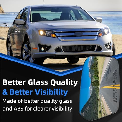 Image of Passenger Side Mirror Replacement for Ford Fusion 2006 2007 2008 2009 2010, for Mercury Milan 2006 2007 2008 2009 2010 - Right Side Mirror Glass, Rear View Mirrors Glass