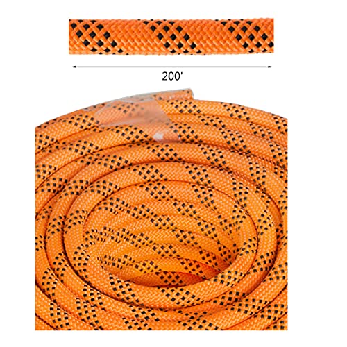Hihone 7/16 Inch Polyester Rope, 200Ft Double Braid Polyester Rope 1100Lbs Working Strength, For Running Rigging, Drying, Swing #TOP2