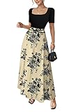 Summer Dresses for Women 2026 Elegant Classy Waist Tie Slim Fit Maxi Dress Splicing Exotic Silk Hem