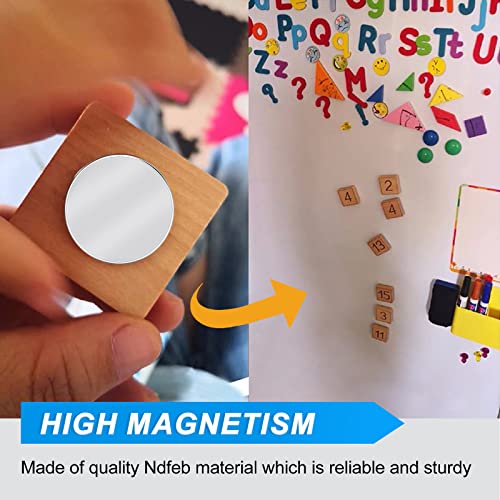 Image of TRYMAG Small Neodymium Fridge Magnets, 50Pcs Refrigerator Magnet 15x3mm | Round Rare Earth Multi-Use Tiny Magnets for 3D Printing, Office,Whiteboard, Crafts, School