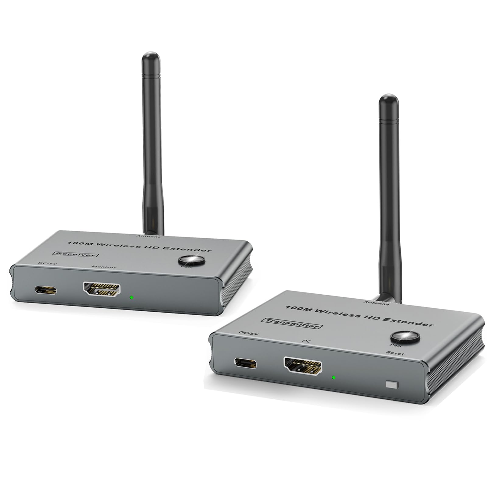 Wireless HDMI Transmitter and Receiver 4K, 328FT/100M HDMI Wireless funkübertragung 1080P@60Hz, sender & receiver streaming überträgt Video/Audio von Laptops, PC, Kameras to TV, Projektoren