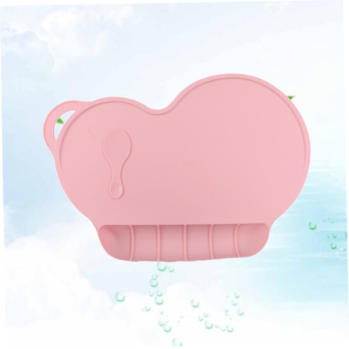 MERRYHAPY Silicone Placemat for Kids Round Table Mat Light Grey Microwave Pad Coloring Placemats Foldable Play Mat Craft Heat-Insulation Table Random Color