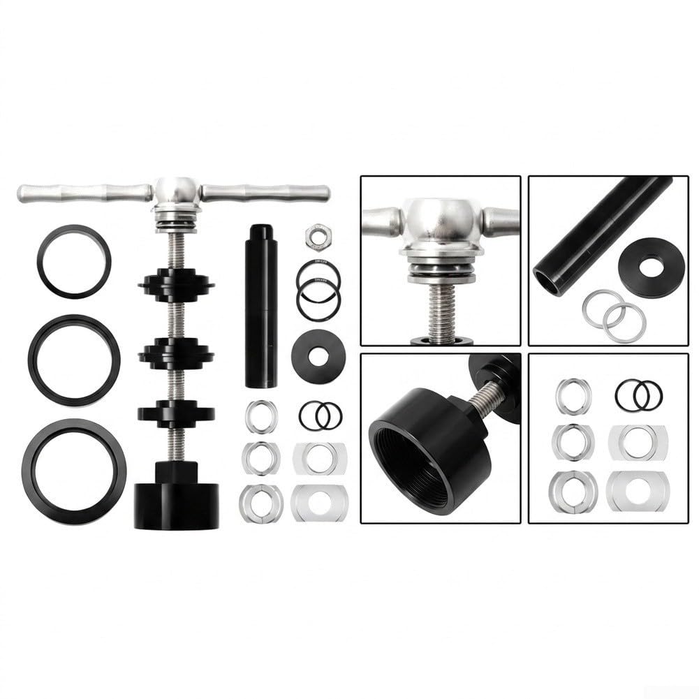Utensile Pressa Cuscinetti Bici Lega Alluminio Nero | Lega alluminio robusta, acciaio anti-ruggine, compatibilità BB86/30/92, uso per professionale officina(B+Toolbox)