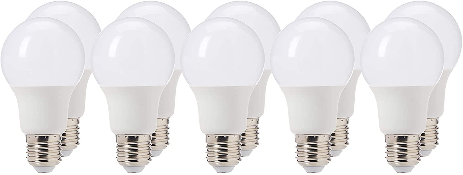 Narken TC 10 Pieces/Pack A60 9W E27 Edison Screw Type Warm white 3000K LED Power Saving Plastic-coated Aluminum Round Lamp Bulb Light 720-810LM 170-250V 50-60HZ