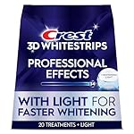 Crest 3D Whitestrips Professional Effects + LED Light – Teeth Whitening Kit, 1 Light + 20 Treatments, Each with 1 Upper/1Lower, 40 Strips – Crest 3DWhite Teeth Whitening Strips