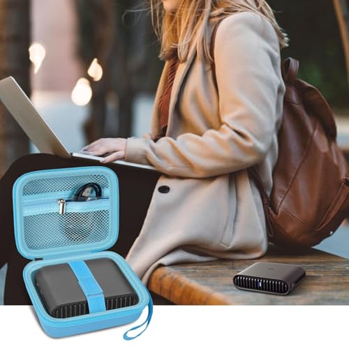 Image of Case Compatible with TP-Link Ultra-Portable Wi-Fi 6 AX1500 AX3000 Travel Router, Storage Holder for TL-WR1502X TL-WR3002X Portable WiFi Hotspot, Ethernet Cable Network (Box Only)-Blue