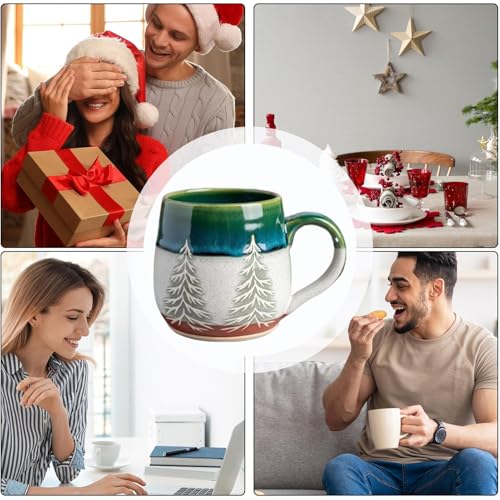 Tazas de Navidad tazas de café de resina de vacaciones vasos para té con leche y cacao 6