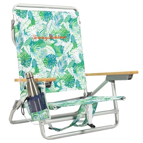 Tommy Bahama 5-Position Classic Lay Flat Backpack Beach Chair with Cooler