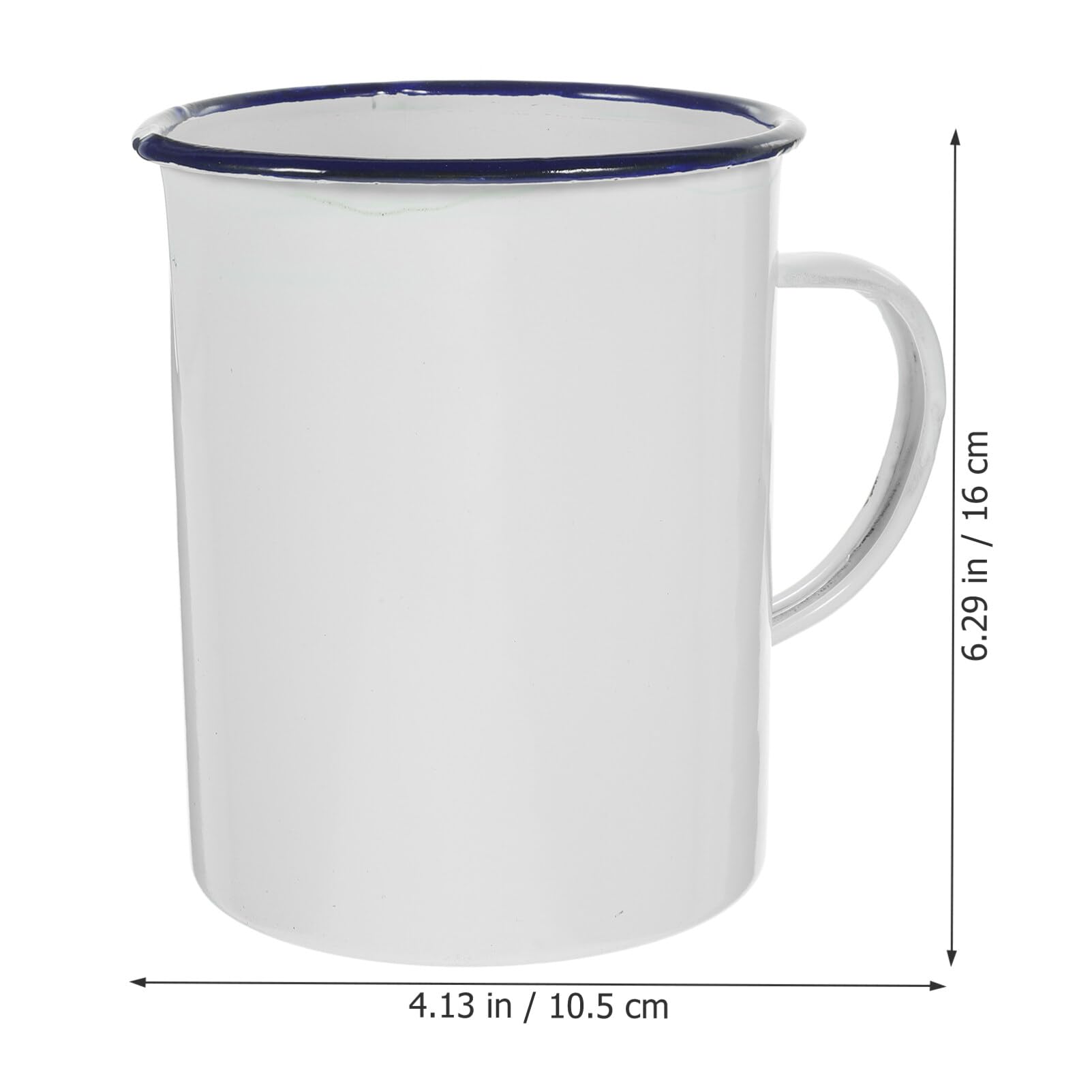 Yardwe Mugs Metal Beer Cup Metal Drinking Cup Camping Coffee Mug Juice Tea Cup Hiking Coffee Mug Camp Drinking Cups Camping Coffee Cup Tin Cup Enamel Hot Water Cup With Scale White Travel