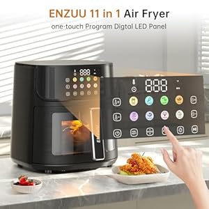 Air Fryer 11-in-1, Large 5.8 QT Airfryer with Easy View Windows, MAX 450℉ for Crispy, 85% Less Oil, Fast Roast, Preheat, Shake, Bake, Frozen, Non-Stick Basket for Easy Clean, With Professional Recipes Air Fryer 11 in 1 Large 58 QT Airfryer with Easy View Windows MAX 450 for Crispy 85 Less Oil Fast Roast Preheat Shake Bake Frozen Non Stick Basket for Easy Clean With Professional Recipes