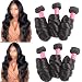 ALI JULIA 20 18 16 Inch 10A Brazilian Loose Wave Hair Weave 3 Bundles 100% Unprocessed Virgin Human Hair Weft Extensions 95-100g/pc Natural Color