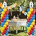 2 Sets Toy Inspired Story Balloons Column Stand Kit With 102 Rocket Foil Balloons 5.57ft Adjustable Tower Stand With Base Arch Column for Baby Shower Carton Birthday Party Supplies
