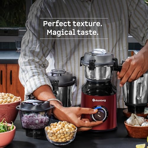 Image of Atomberg 0.5L Chutney Jar | Compatible with all Atomberg Mixer Grinders | Anti-Gravity Lid Locks for Hands-Free Operation | Ideal for Chutney and Dips