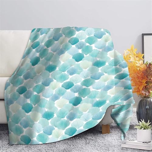 Couverture aquarelle mer légère en microfibre douce lavable en machine - 5
