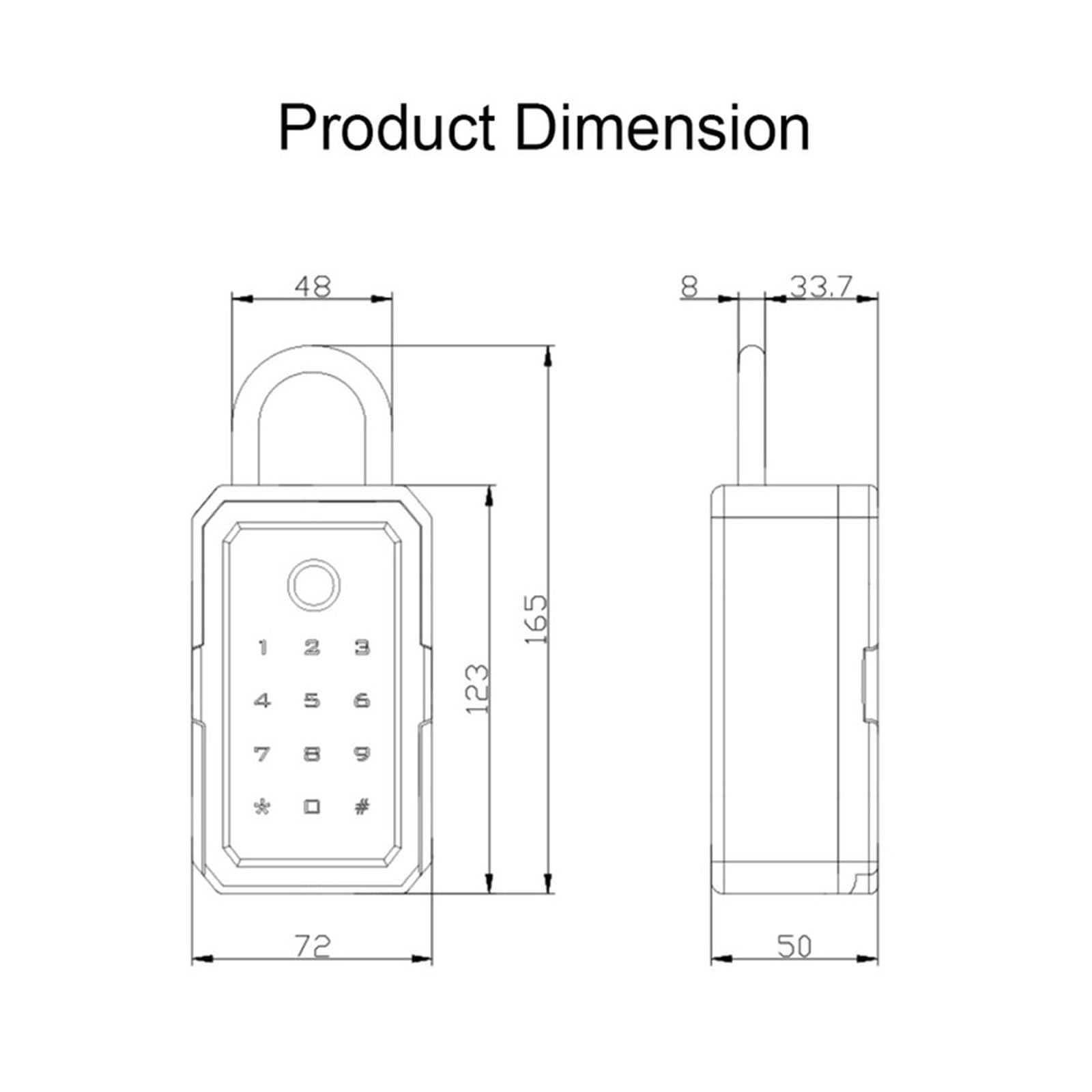 Caja fuerte, caja fuerte para llaves, Caja de seguridad electrónica Tuya Control 4,1 puerta de enlace impermeable al aire libre seguridad huella dactilar caja fuerte para dinero, efectivo y objetos de