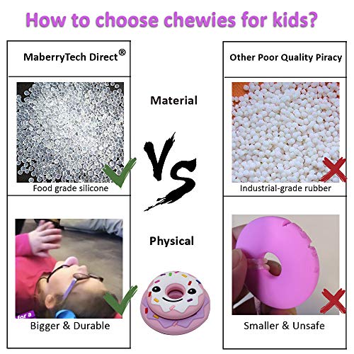 Sensory Chew Necklaces For Kids Adults, Chew Toys For Kids With Autism Anxiety Adhd Spd Or Special Needs, Silicone Donut Chewy Chewing Necklace Sensory Help To Relieve Stress #TOP1
