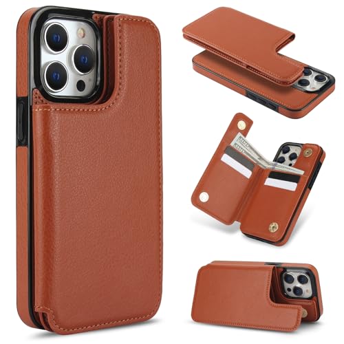 Étui iPhone 14 Pro Max avec portefeuille magnétique amovible et 4 emplacements RFID