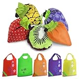 Shopping Bags, Anseahawk Reusable Shopping Tote Bag, Lightweight, Strong & Durable, Convenient Grocery Bags and Handy, Shopping Travel Foldable Bags, Pack of 5