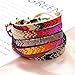 Agriajun Handmade Boho Beaded Friendship Strand Wrap Bracelets for Women Charm Adjustable Couples String Rope Braided Bohemia Colorful Black Yellow Beads Bracelet Fashion Jewelry Gift
