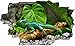 Produktbild DesFoli Echse Reptil Leguan 3D Look Wandtattoo 70 x 115 cm Wanddurchbruch Wandbild Sticker Aufkleber C575