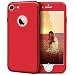 Produktbild Yokata Kompatibel mit iPhone 7 Hülle 360 Grad Full Body Handyhülle Ultra Dünn Matte Anti-Kratzer Case Schutzhülle Backcover Bumper Protective Cover - Rot