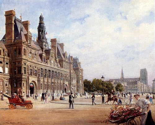 Peinture murale Marchande de Fleurs Lionel Noel Royer pour decoration salon elegante