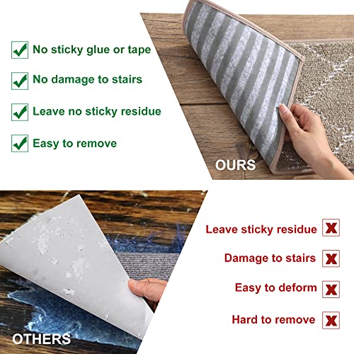 Beqhause Stair Treads For Wooden Steps Non Slip Machine Washable Stair Runner Soft Polyester Stair Rugs 28Inx9In For Elders,Kids And Dogs With Self-Adhesive Backing 15Pcs,Black #TOP3