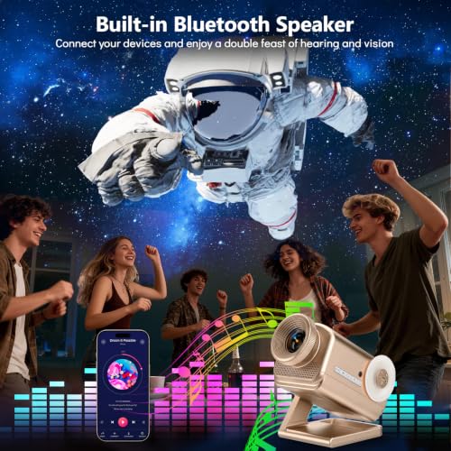 Image of Rossetta 3D Projector with 60 Scenes, Galaxy Star Projector for Room Decor | Bluetooth Speaker, 1H /2H Timer & Remote, Night Light for Bedroom, Party, Christmas & Birthday Gifts for Adults, Girls, Boys